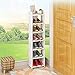 Scarpiera in legno bianco alto stretto sottile scarpiera organizzatore armadio per corridoio piccolo spazio, 4 livelli 5 livelli 6 livelli 7 livelli 8 livelli intagliati scarpiera stand 5 strati