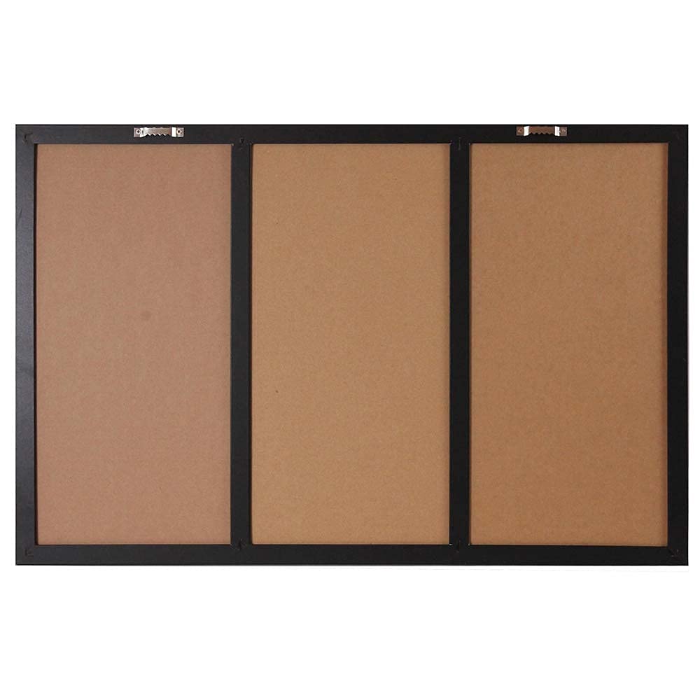 Bakaji Lavagna Magnetica Bianca e Nera con Bacheca Memo in Sughero Combinata 60x40cm Cornice Legno con Set Gessetti Pennarello Cancellabile 2 Magneti e 6 Puntine Design Moderno Casa Ufficio