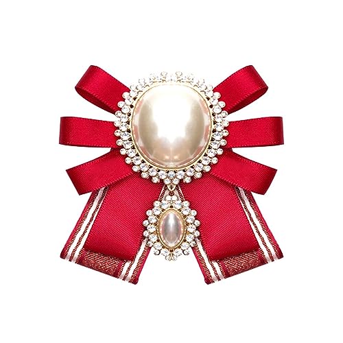 Image of women's shirt rhinestone large bow professional stewardess student big bow Brooch