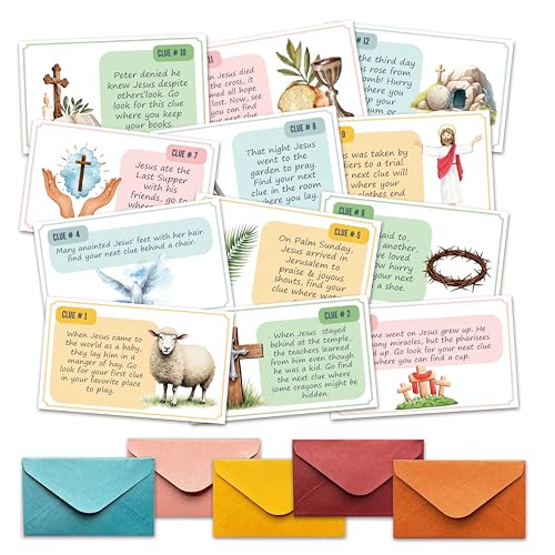 Mueddur Easter Treasure Hunt Clue Game, Religious...