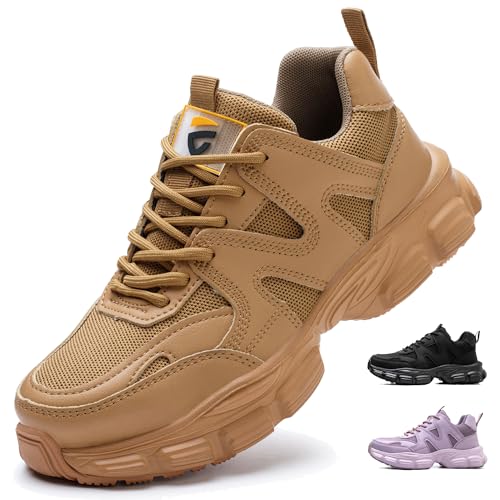 Zapatos de Seguridad para Mujer Ligeros Comodos Zapatillas de Trabajo con Punta de Acero Antideslizantes Calzado de Seguridad Deportivo C01 Marrón/36 Zapatos de Seguridad para Mujer Ligeros Comodos Zapatillas de Trabajo con Punta de Acero Antideslizantes Calzado de Seguridad Deportivo C01 Marrón/36