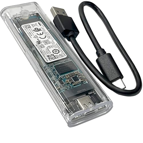 Disco Duro Externo de estado sólido SSD tipo M.2 Slim ultraligero de 256GB con cable USB 3.1 Tipo-C a USB estándar para ordenador Portátil Televisión PC Desktip Laptop y Consola 500MB/s 51CH043R