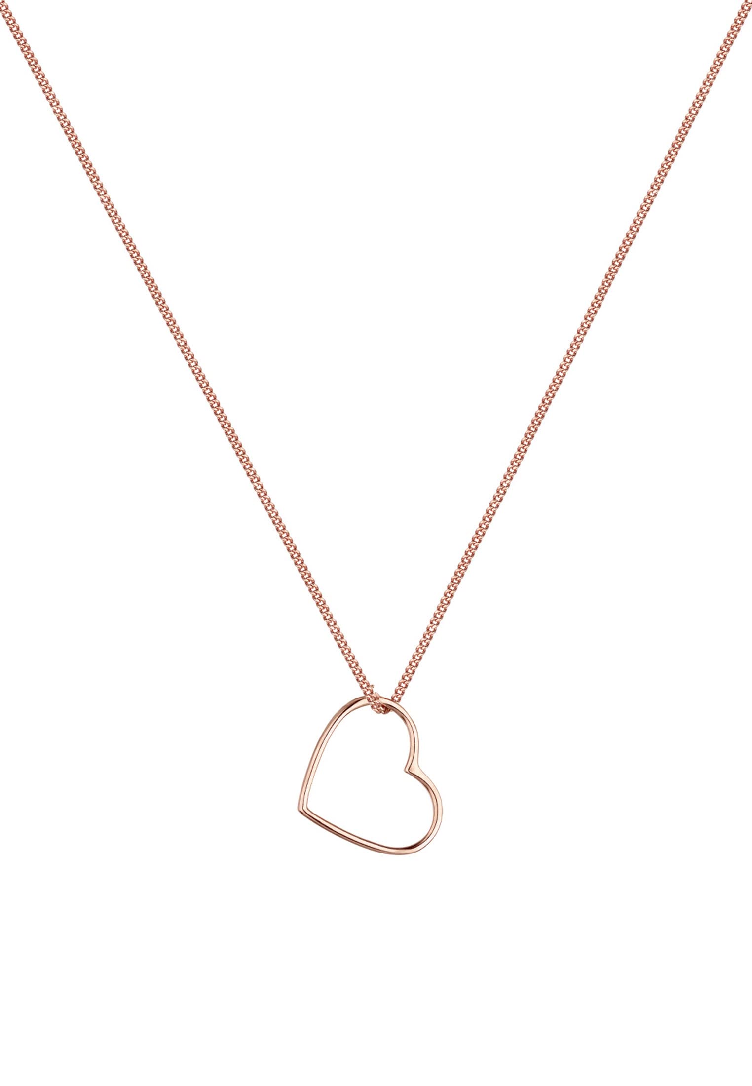 Elli Collana Donne con ciondolo cuore in argento 925 lunghezza 45 cm