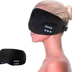 Fones de Ouvido Para Dormir,Máscara De Dormir Bluetooth,Tapa Olho, Fone de Ouvido Integrado, Conforto Superior Para Sono, Viagem, Descanso E Meditação (Preto)