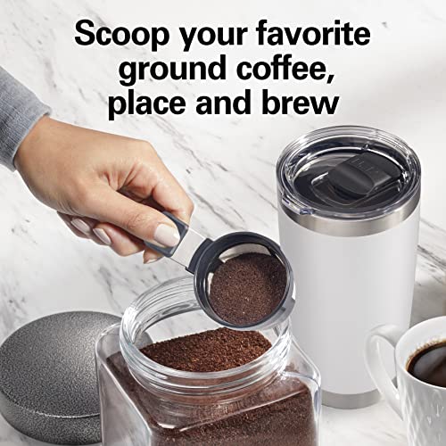Hamilton Beach The Scoop Single Serve Coffee Maker & Fast Grounds Brewer For 8-14Oz. Cups, Brews In Minutes, Black (47620) #TOP1