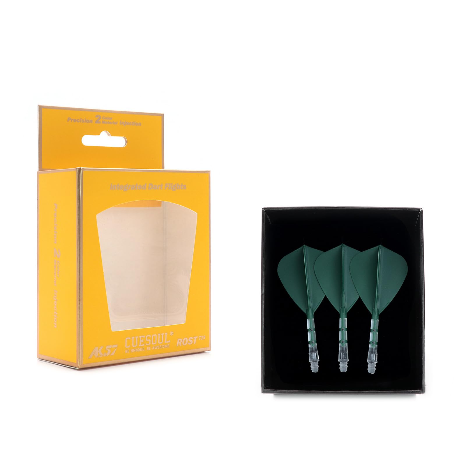 CUESOUL ROST T19 Integrated Dart Shaft and Flight Kite Shape,Set of 3