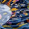 NATURETY Bedding Fitted Sheet with Deep Pocket,Dino Printed Thicken Fabric Bed Sheets (Navy Blue(Dinosaur), King) #3