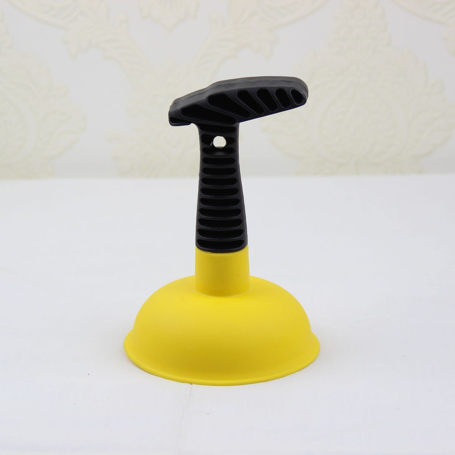 Lonimia Sink Plunger,Easy to use Mini Plunger with Short Handle,Small Unclogging Tool for Kitchen Sink, Shower, Bathroom Drains, Bath, Yellow