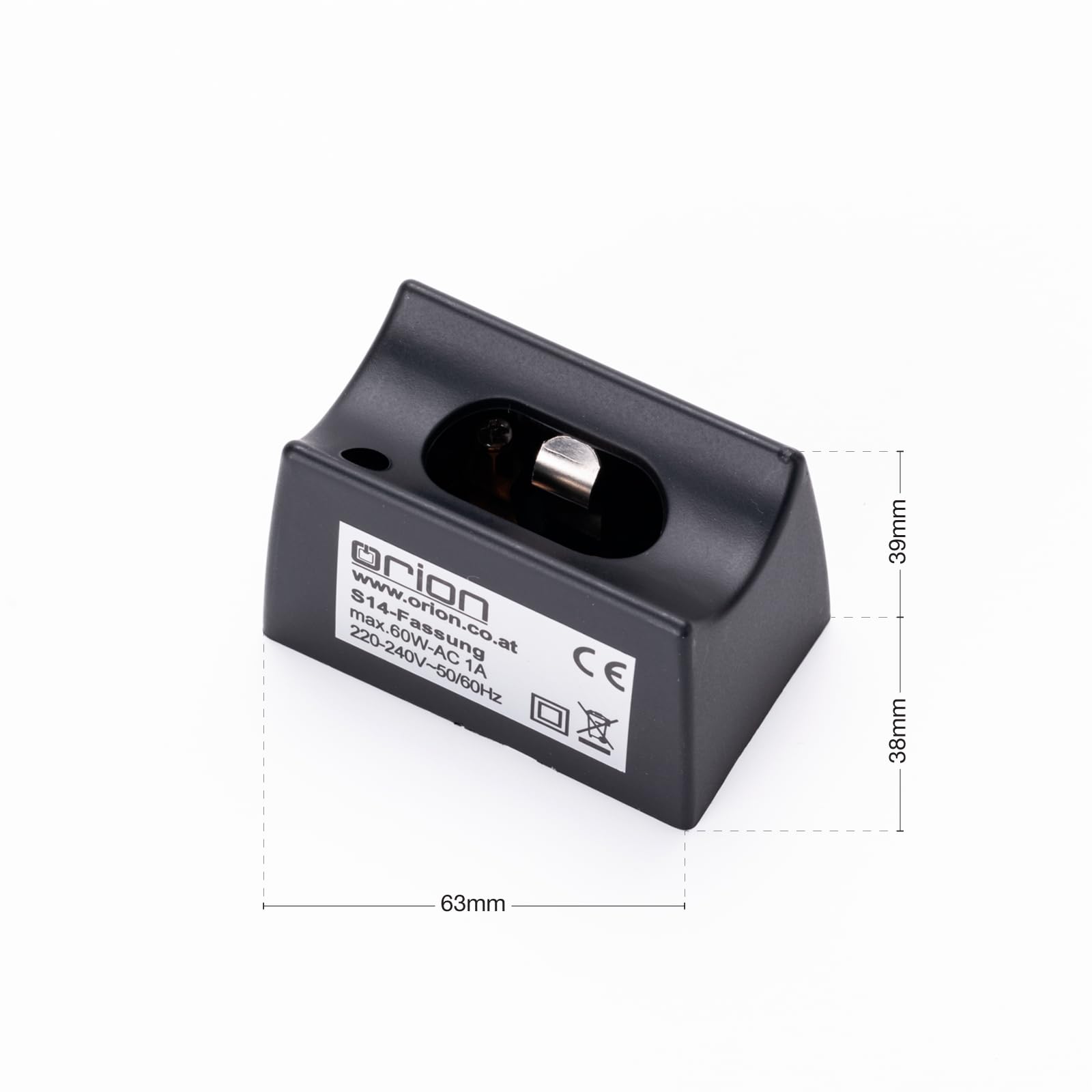 Attacco S14d Per Lampade LED Linestra Osram Ralina - Cromato, 70x47x40mm, 230V, Base In Metallo Per Lampade Fino A 60W (Lampadina Esclusa)