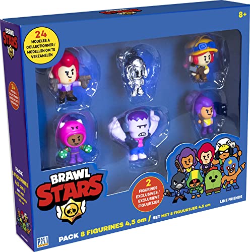 Lansay Brawl Stars - Pack of 8 Figures 4.5 cm - Brawlers Team C - Video Game Characters - Ages 8 and Above - Image 2