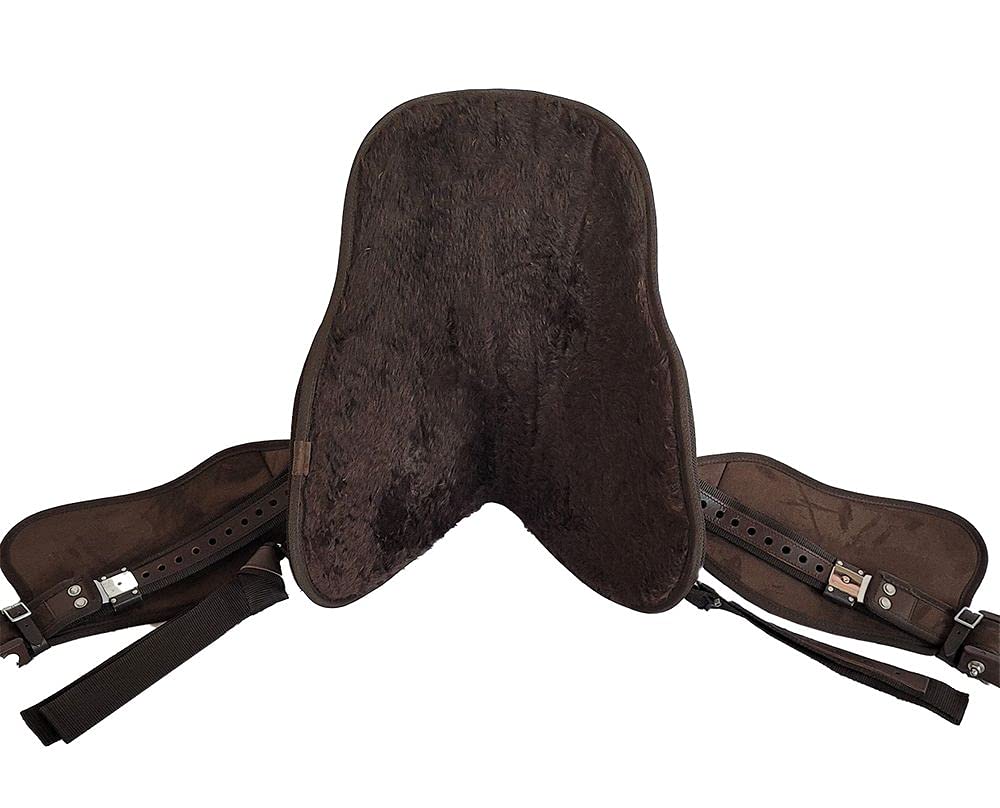 A&M Reitsport Selle d'équitation sans arbre Liberty marron + Fender + étrier NEUF, taille : 16 pouces