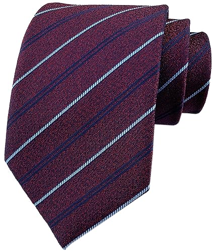 Image of Elfeves Men's Modern Striped Patterned Formal Ties College Daily Woven Neckties