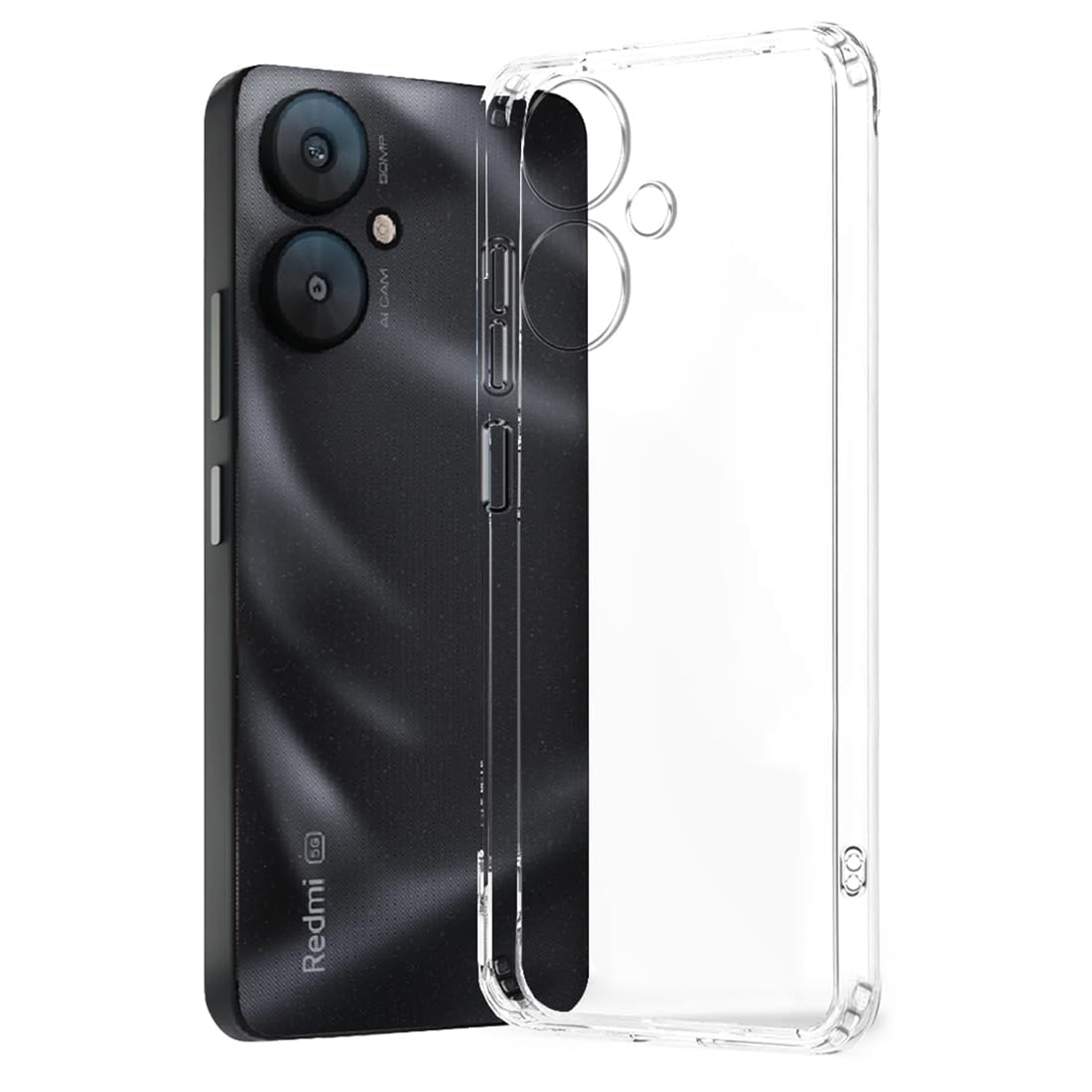 Fashionury Shockproof Crystal Clear Back Case for Redmi 13C 5G / Poco M6 5G | Raised Bumps for Camera & Screen Protection | Transparent Back Cover for Mi Redmi 13C 5G /Poco M6 5G (B0CQK935RS) Amazon Price History, Amazon Price Tracker