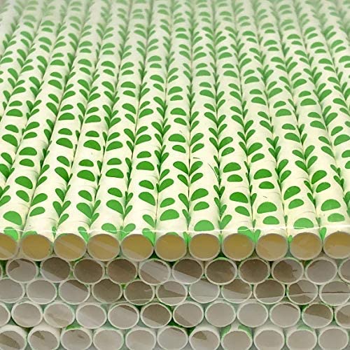 Magic Providers Disposable Drinking Paper Straw - Pack of 150 Pipes for Mojito | Juices & Other Drinks | 100% Natural Biodegradable Hygienic Hard Durable | Eco-Friendly (Assorted Design & Color, 8mm) 2
