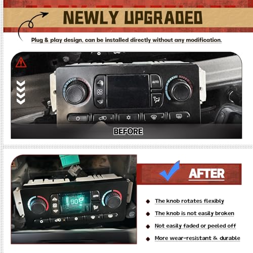 599-009 A/C Heater Climate Control Panel Module Switch for Cadillac Escalade ESV EXT 2003-2006 for Hummer H2 2003-2007 for Chevy Avalanche Silverado Tahoe 2003-2007 for GMC Sierra Yukon 2003-2007