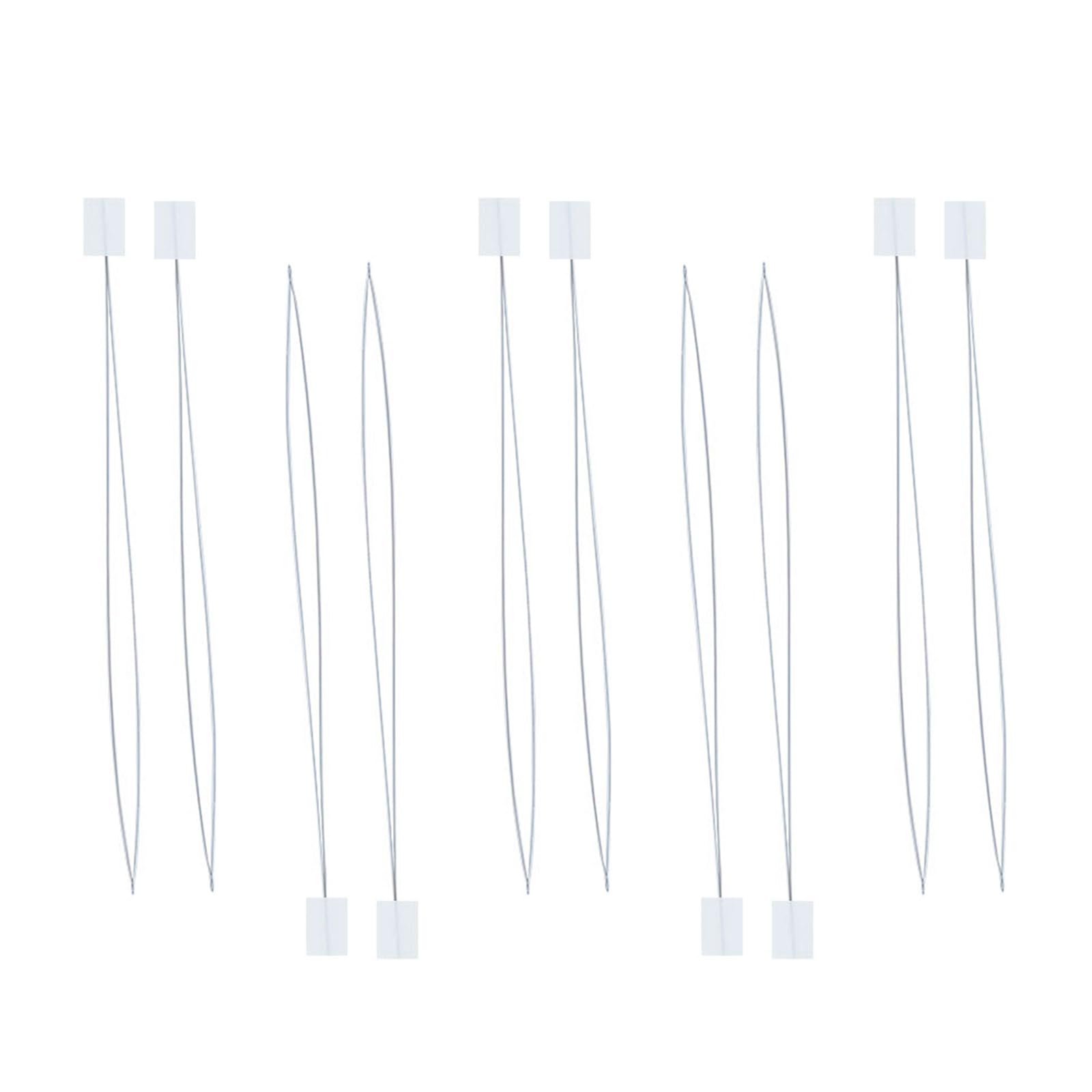 Tsophreniq 10 Pieces Stainless Steel Long Needle Threader Easy to Insert 20cm Sewing Embroidery Stitching Tool for Craft Knitting