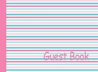 Guest Book: Kids Guest Book for Fun Birthday Parties, Daycare Centers and Visitors Pretty Stripe for Girls 1731592701 Book Cover