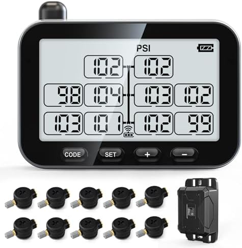 GUTA GT30 RV Tire Pressure Monitoring System, 10 Flow Thru Sensor...