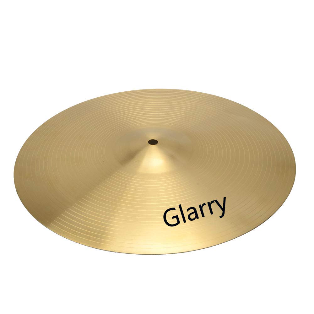 Glarry 18 Inch Copper Alloy Ride Cymbal for Drum Set Gold