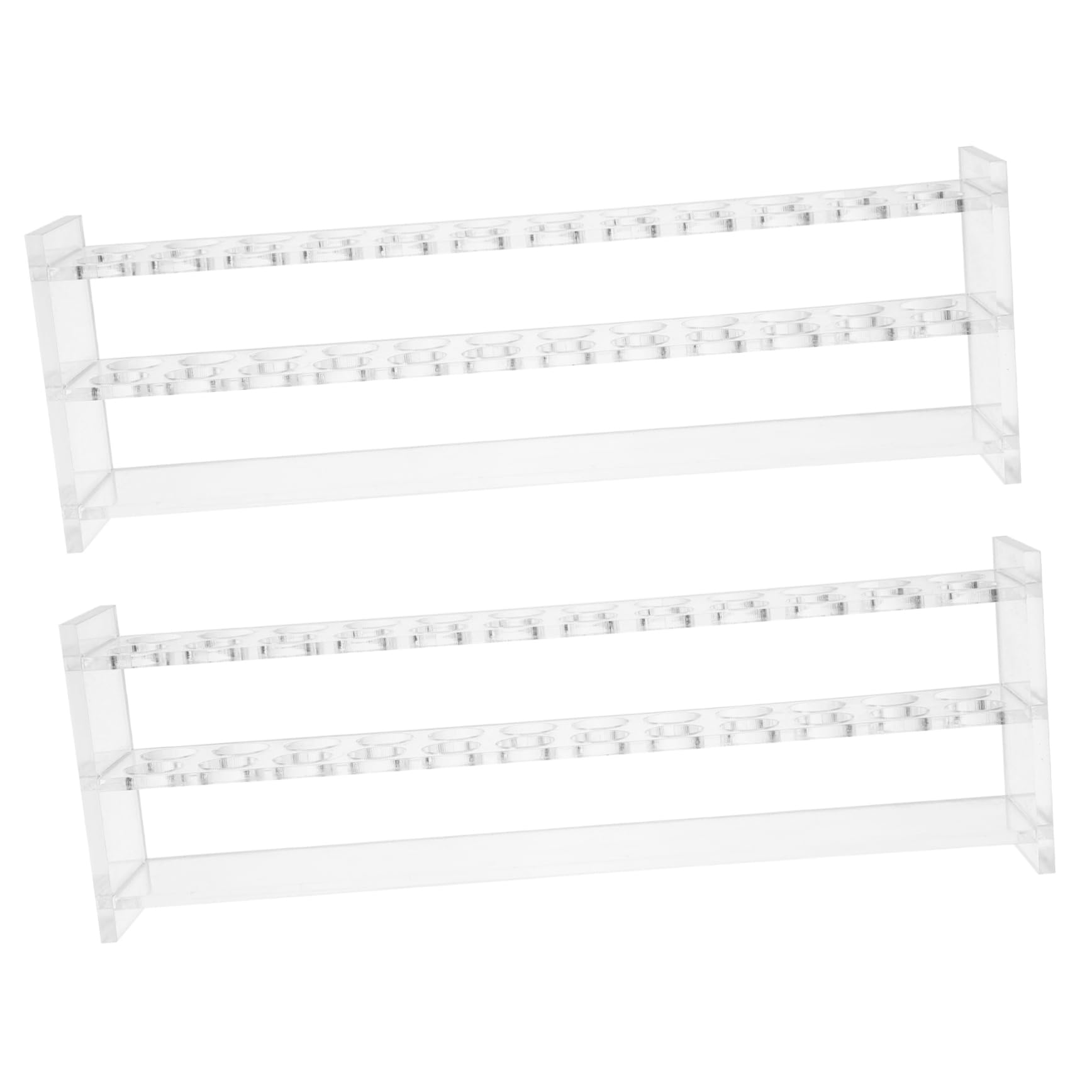 Veemoon 2Pcs Test Tube Rack Holders Reusable Tube Organizer for Laboratory Sampling for Science Experiments and Storage