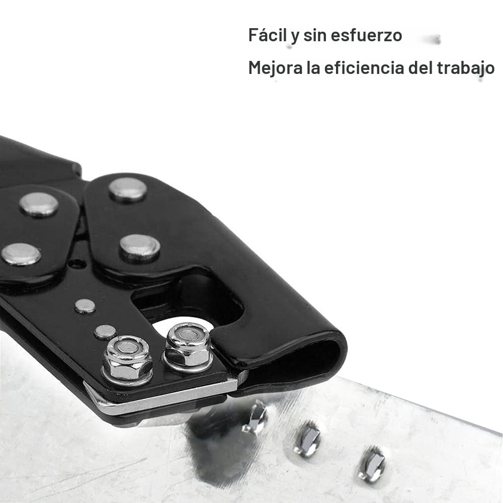 Llave de mano, cerradura de perforación de metal, herramienta manual de paneles de yeso, crimpadora de tachuelas de acero, alicates de punzonado fijo de quilla de acero ligero de alta resistencia