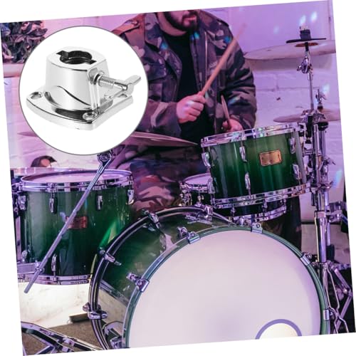 Placa base de soporte para tambor de metal para montaje de tambor, soporte de platillo para batería, soporte para caja, alta durabilidad miniatura 5