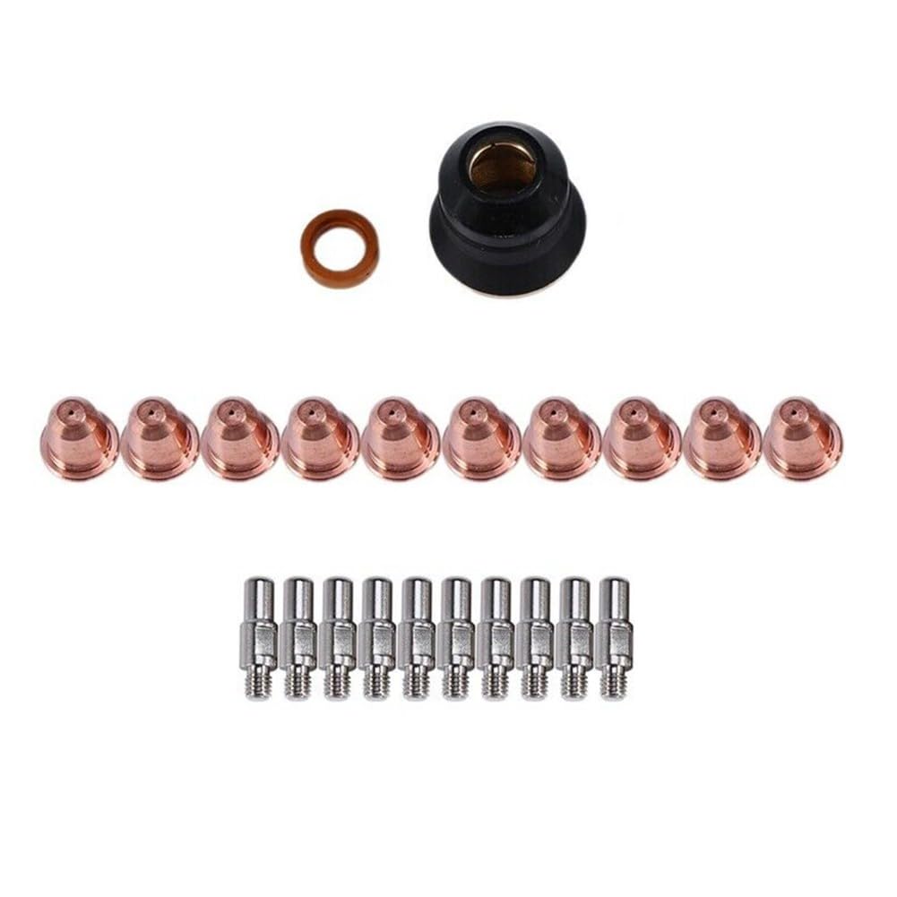 Kit Di 22 Ricambi Per Torcia Al Plasma – Elettrodi E Ugelli 0,9 Mm Per S45 CUT55, PT-40, PT-60, IPT-60