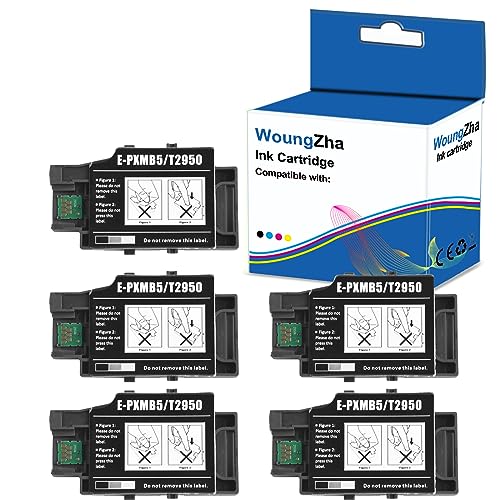 Woungzha T2950 C13T295000 PXMB5 Boîte de maintenance pour Epson Workforce WF-100 WF-110 WF-100W (5 paquets)