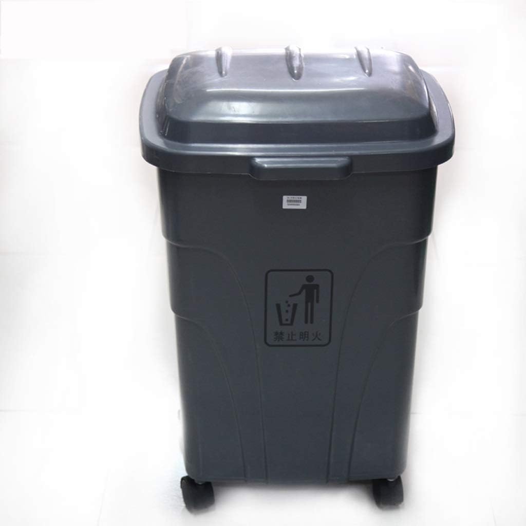 Waste Bins,Rrubbish Bin Outdoor Bin Trash Can, Outdoor Trash Can with Lid, Garbage Bin with Wheeled, Large 70 Litre, Patio, Garden, Trash Can for Kitchen, Office, Home，Commercial Home Garden Storage/B