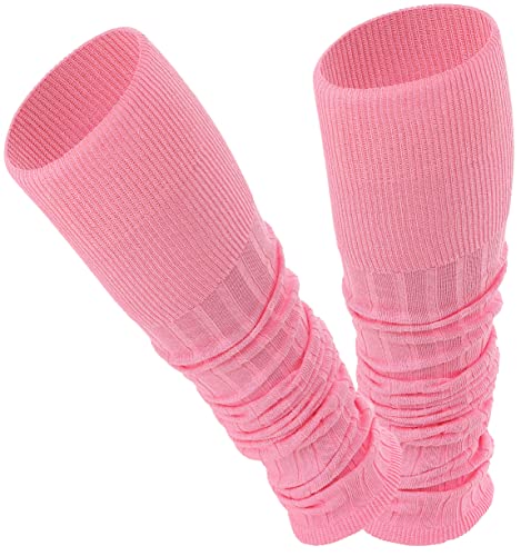 TODO calentadores algodón mujer - calentadores de piernas suaves y cómodos para todos los días, baile, deportes, gimnasio (Rosa) Cover