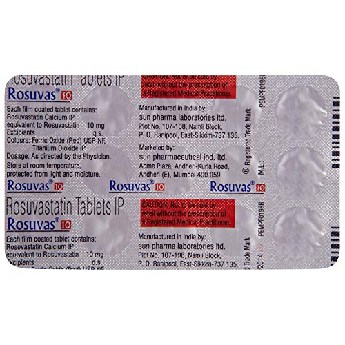 Image of Rosuvas 10 - Strip of 15 Tablets