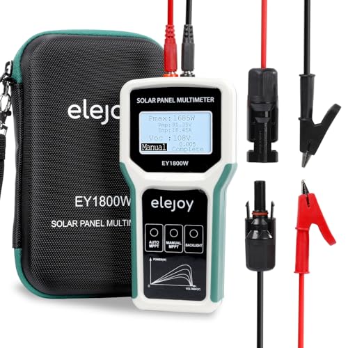 ELEJOY 1800W Solar Panel Tester MPPT Photovoltaic Multimeter & Watt Meter Smart Portable Tool for...
