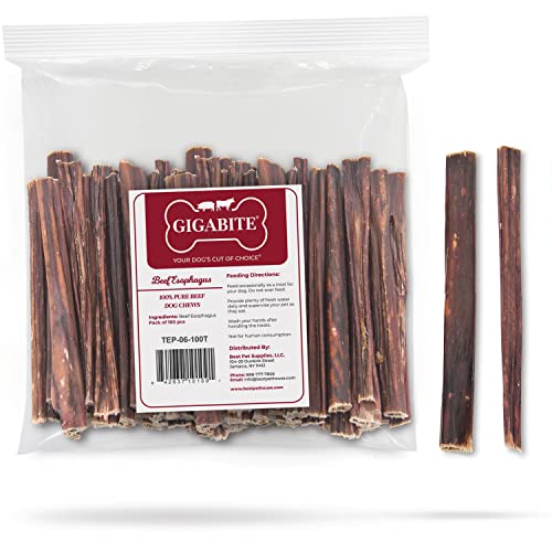 GigaBite-6-Inch-Beef-Gullet-Jerky-Sticks-100-Pack-All-Natural-Free-Range-Beef-Esophagus-Stick-Dog-Treat-by-Best-Pet-Supplies - Cucciolini Doodles   GigaBite-6-Inch-Beef-Gullet-Jerky-Sticks-100-Pack-All-Natural-Free-Range-Beef-Esophagus-Stick-Dog-Treat-by-Best-Pet-Supplies