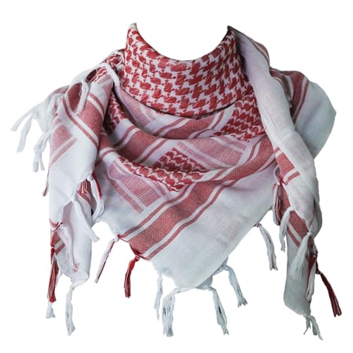 Image of Explore Land Cotton Shemagh Keffiyeh Tactical Desert Scarf Neck Head Wrap with Tassel for Men Women