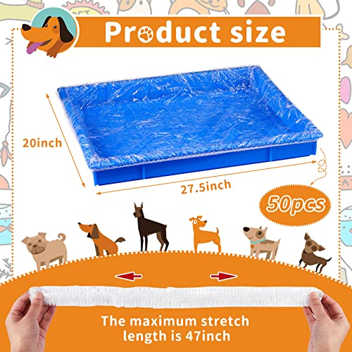 50 peças de forros de gaiola para animais pequenos descartáveis, forro de caixa de plástico transpar