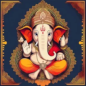 Ganesh ji digital painting for living room, home decor, office and wall decoration/Realigious art lord ganesha/Decorative Gift Item (small 8x8 inches)