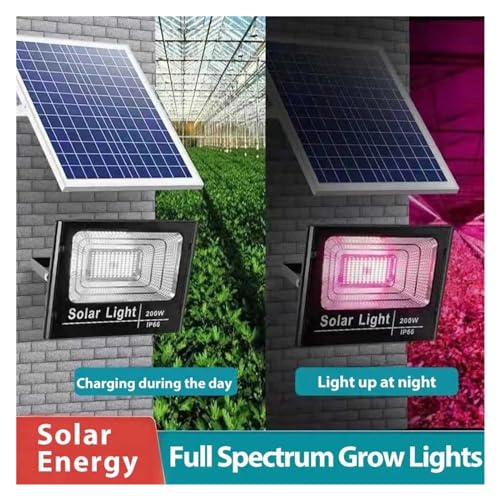 UGLYAF 植物育成ライト ソーラー LED 成長ライトフルスペクトル投光器屋内屋外植物用リモート防水 Phytolamp 植物成長ライト フルスペクトル調光設計 の商品画像 1
