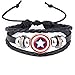 Towel Rings Captain America Schild Armband Marvel Superhelden Abzeichen Captain America Gem Leder Armband 2pcs