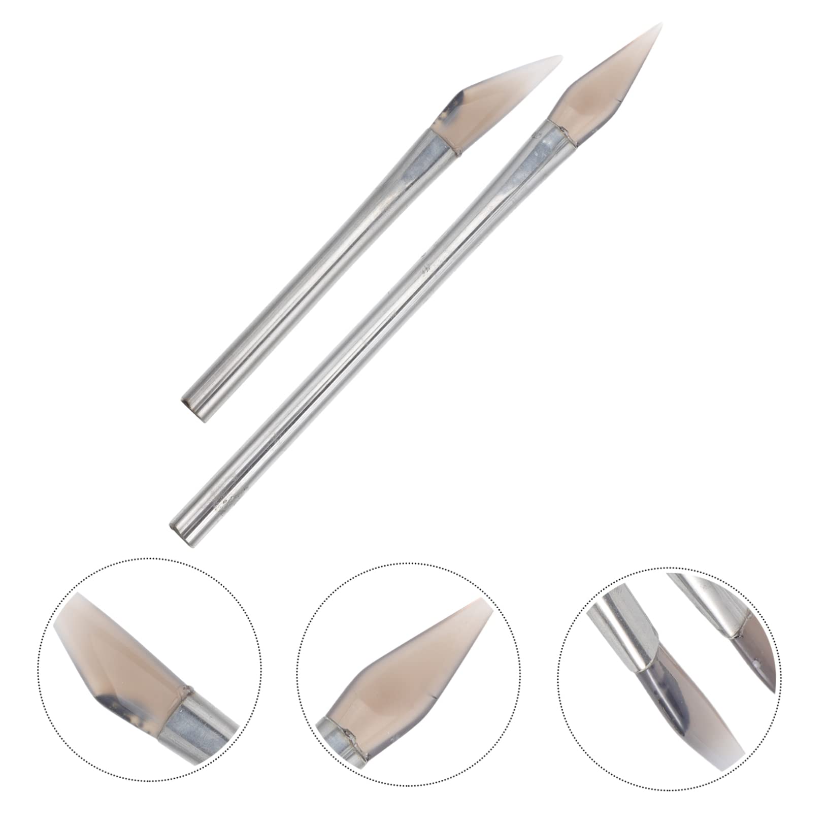Operitacx 8pièces Outils De Polissage Agate avec Poignée pour Bijoux Élimination des Rayures Et Restauration De Brillance Accessoires De Fabrication De Bijoux