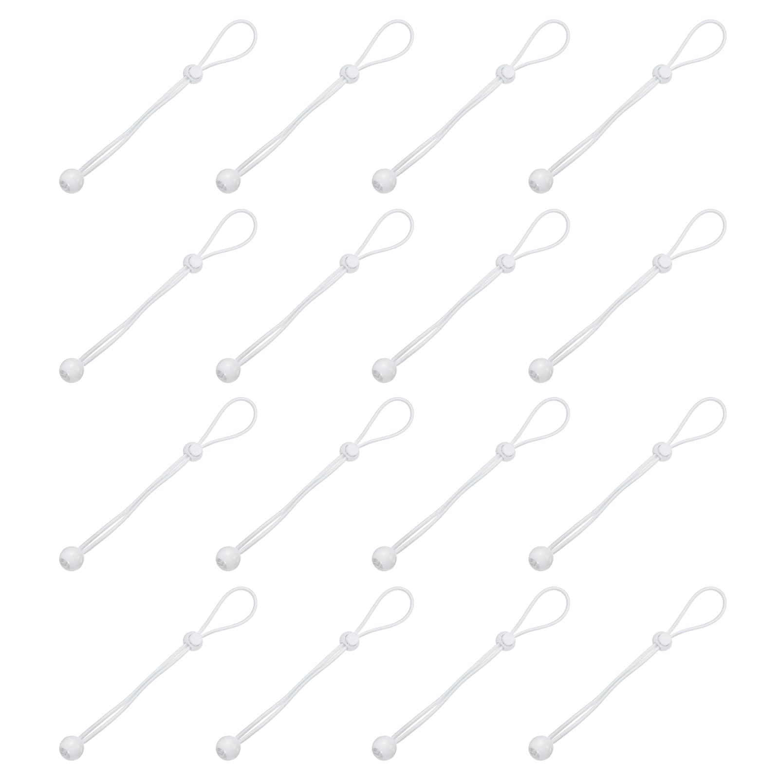 PATIKIL Ball Bungee Cords, (25cm / 10 Inch, White) (16 PCS) Universal Bungee Tie Downs, Suit for Shelter Camping Cargo Outdoor Roller Blinds Tents Canopies Tarp