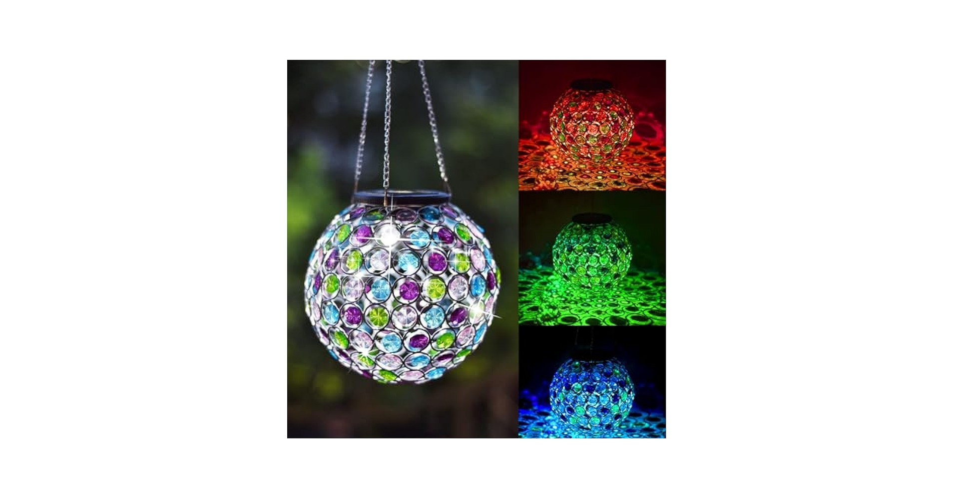 Amazon.com: Solar Hanging Lantern Outdoor Lights, Dual LEDs