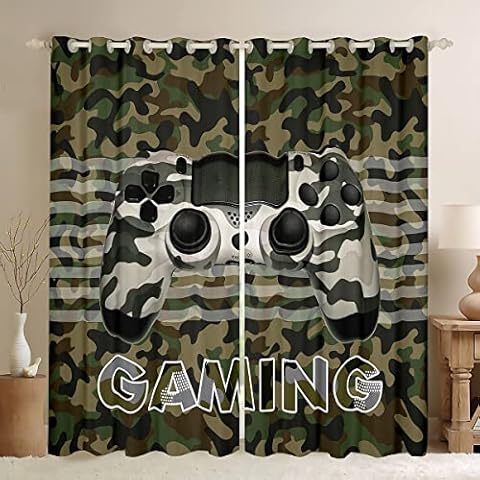 Loussiesd Cortina Opaca de Camuflaje para Videojuegos Cover