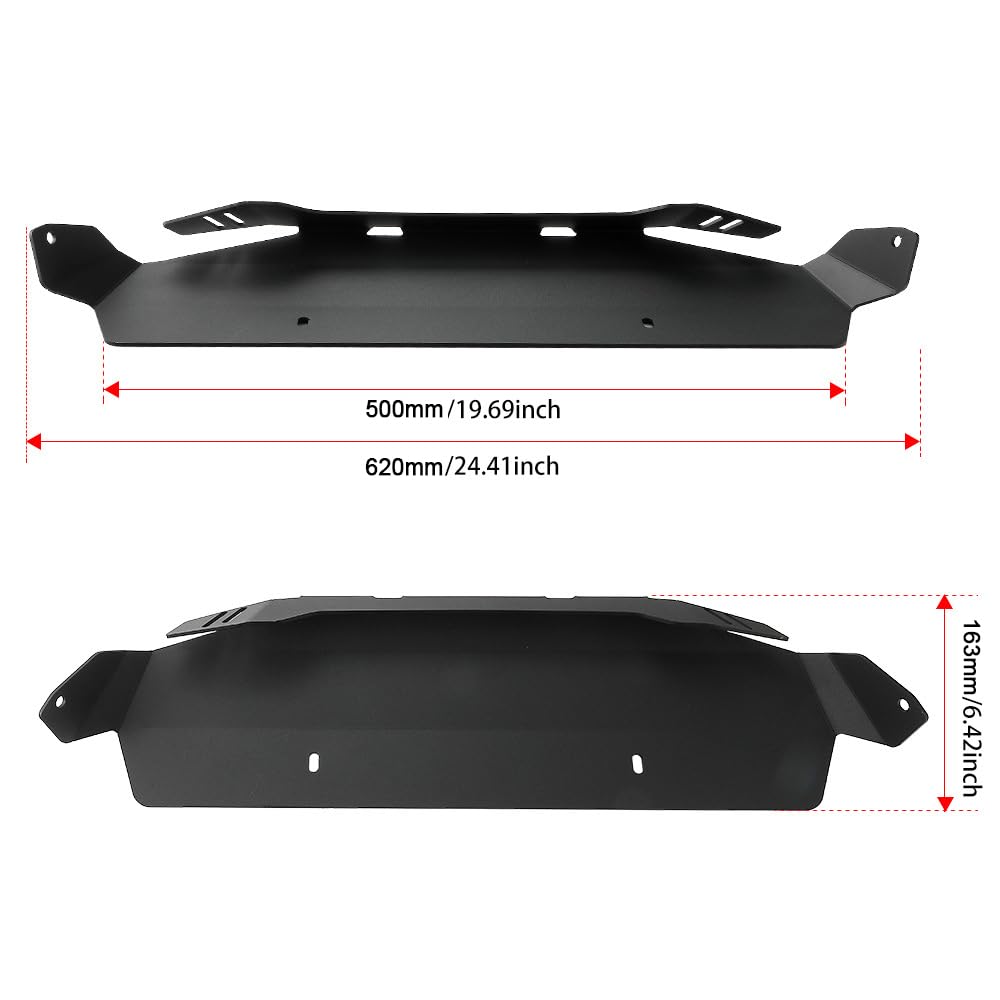 Yctze Aluminium Kühlerwache Skid Platte Unterer Beschützer für Ryker 600 900 Rally Sport mit Anodiertem Schwarzem Finish