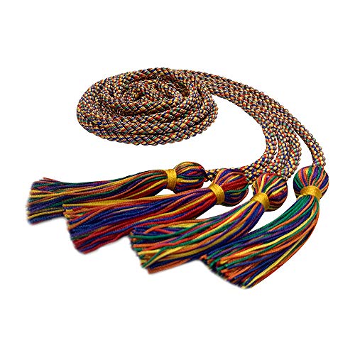 Image of Endea Graduation Double Honor Cord Three-Color (Rainbow)