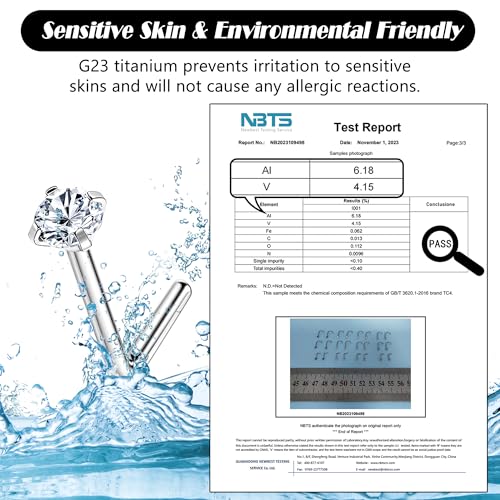 LOYALLOOK 8PCS Titanium Nose Rings, 20G/18G Corkscrew & L Shape Studs, Diamond CZ, Silver & Gold, Hypoallergenic, 1.5mm-3mm2