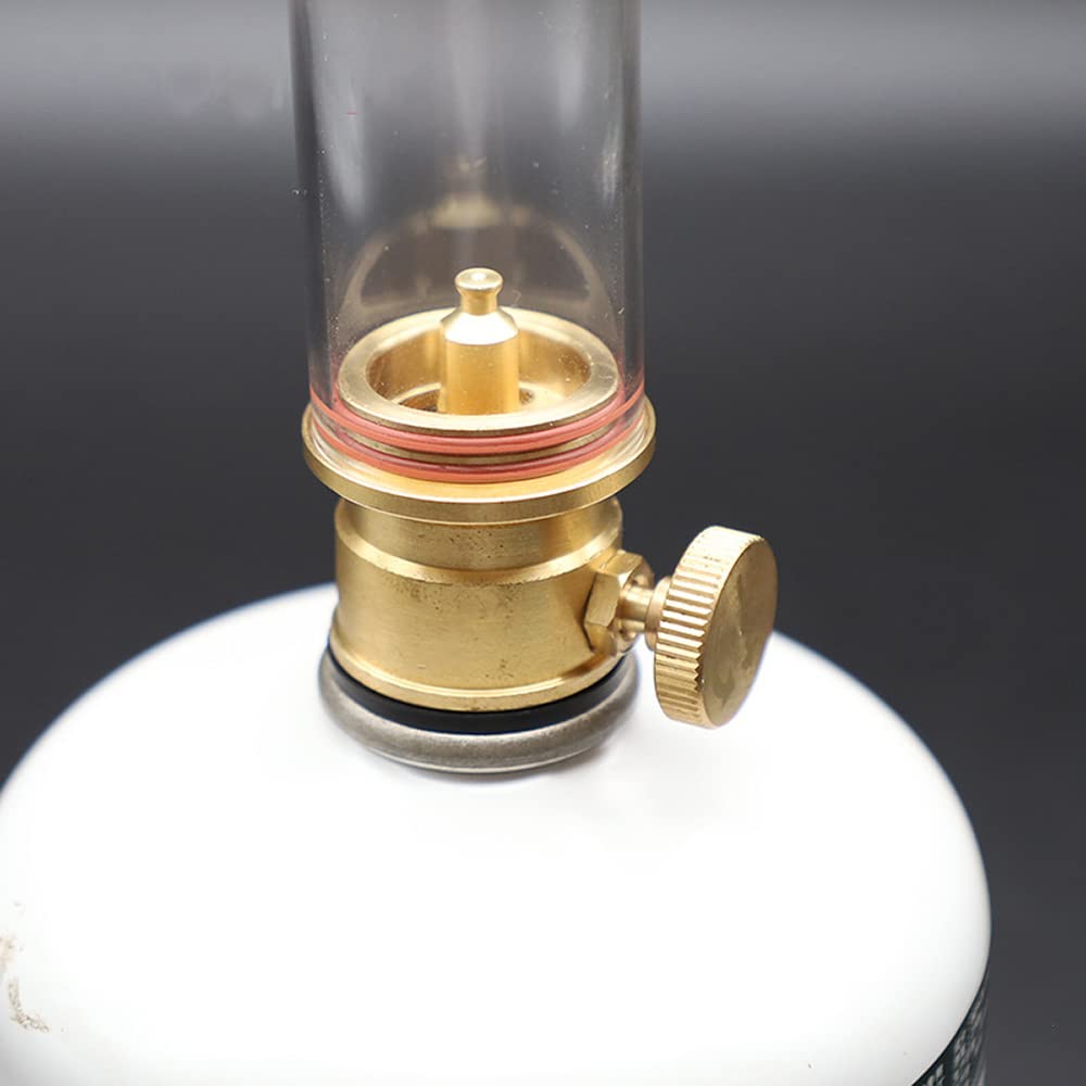 Lampe de Camping en Plein air pour la pêche, la randonnée, l'alpinisme - Lanterne Coupe-Vent extérieure Luminance réglable Réservoir de gaz Portable Lumière ambiante à gaz