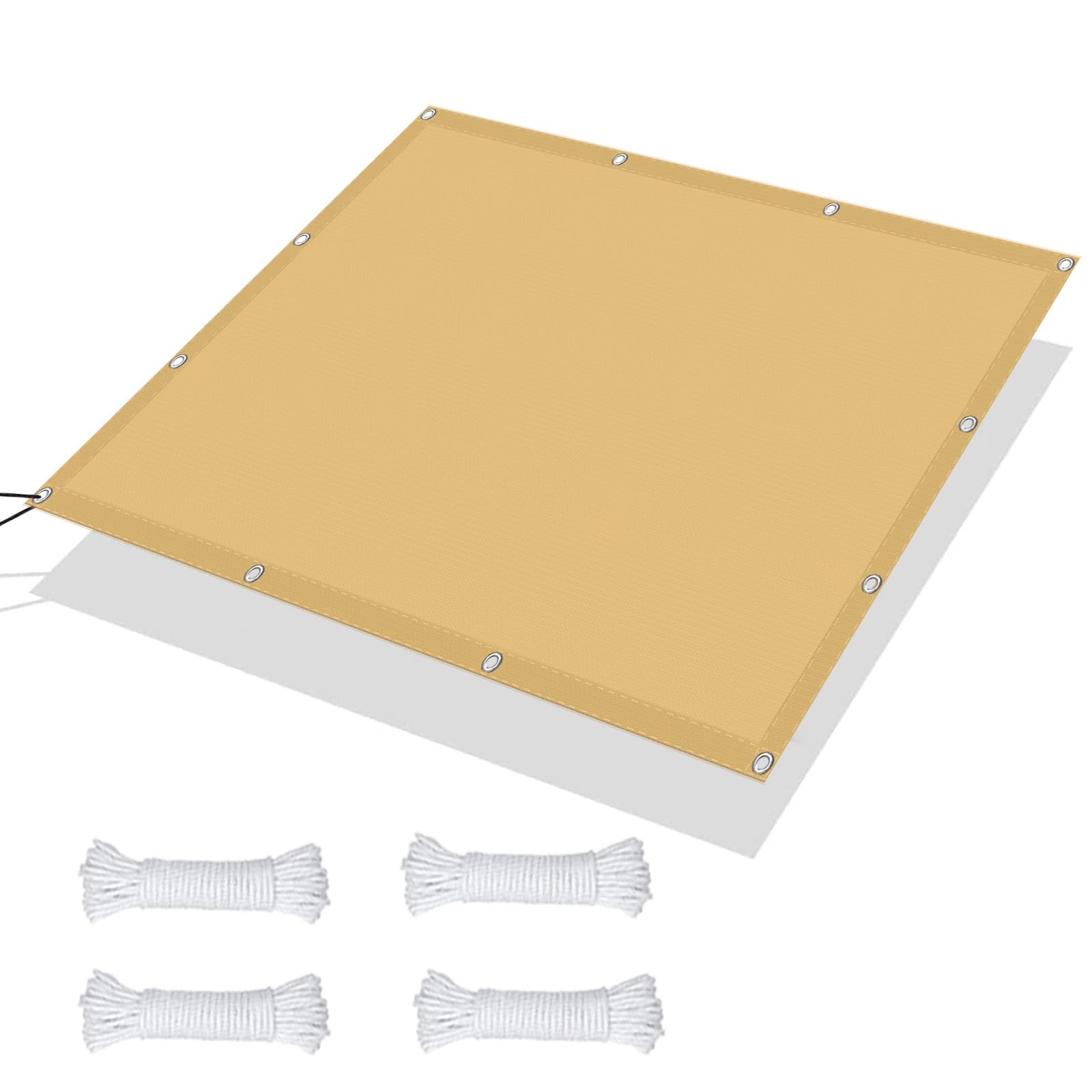 Toile ombrage durable 2.5x4.5m beige en tissu haute densité