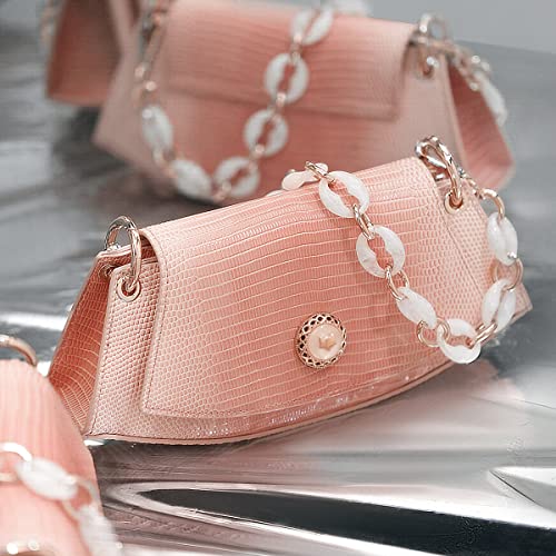 Foxlover Split Leather Shoulder Bags Crossbody Purses For Women Fashion Crocodile Hobo Bag Ladies Handbag And Purse (Pink) #TOP4