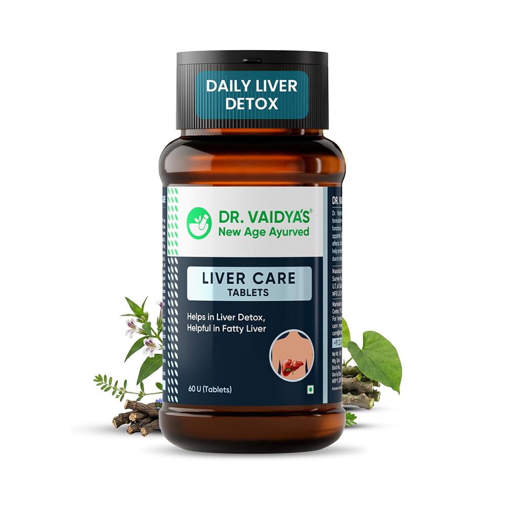 Dr. Vaidya’s Liver Care Tablets | Helps With Liver Detox | Natural Ingredients - Bhringraj, Wheatgrass Juice & Ginseng | FDA Approved | 60 Tablets-image-10