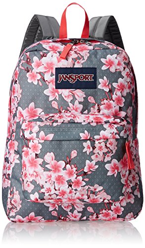 JanSport SuperBreak One: Mochila ligera para escuela  diseño de plumeria  color rosa